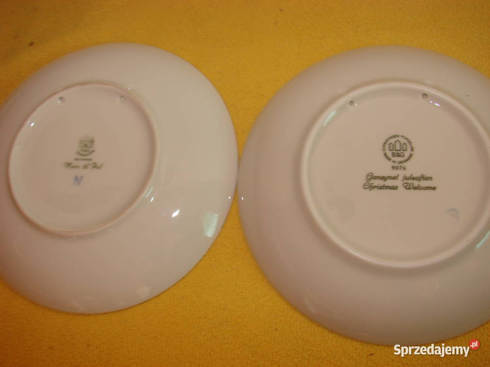 BG Denmark kobaltowe talerze świąteczne 19661976 Pruszcz Gdański
