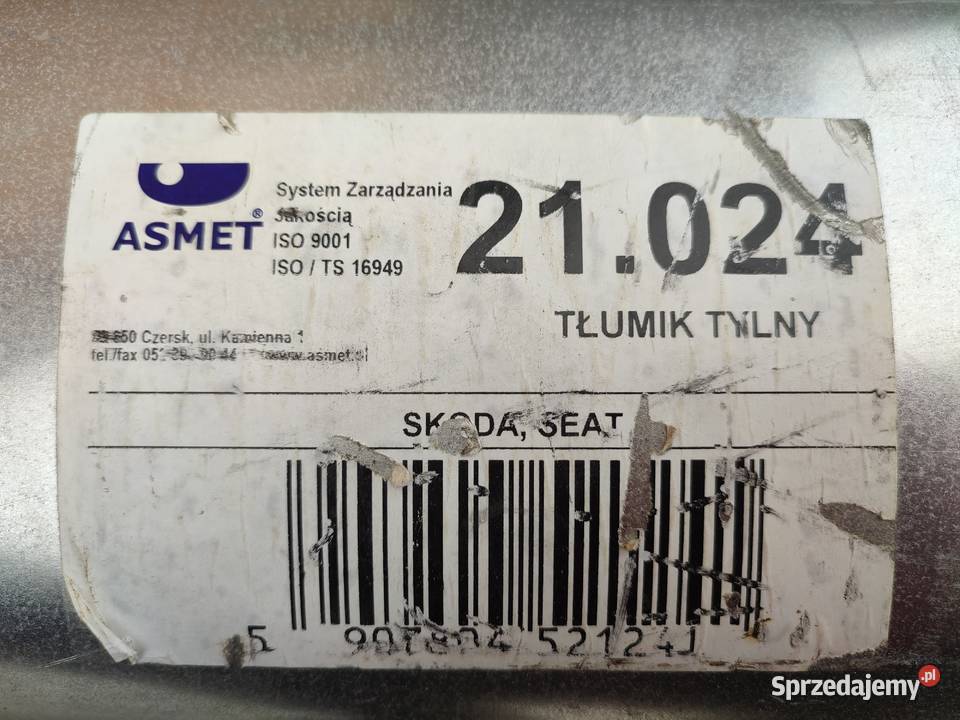 Tłumik ASMET 21024 do VW SEAT SKODA 14D19D dwie Sochaczew