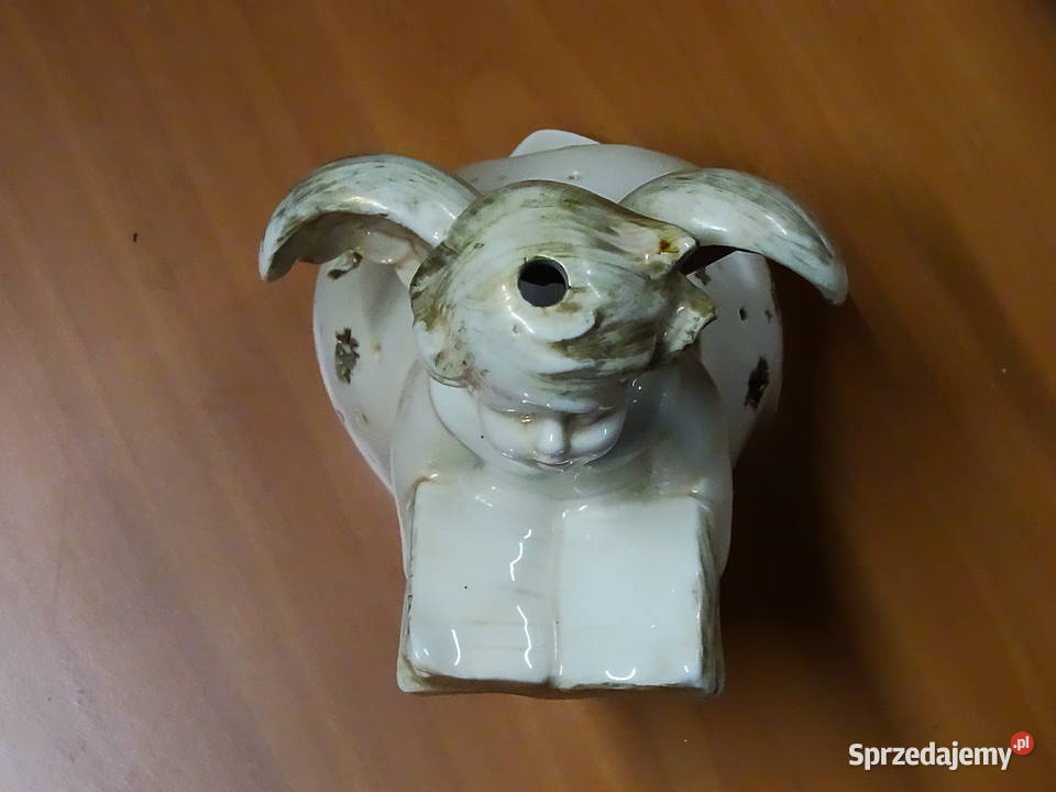 Ceramiczna świecąca figurka anioła Biłgoraj