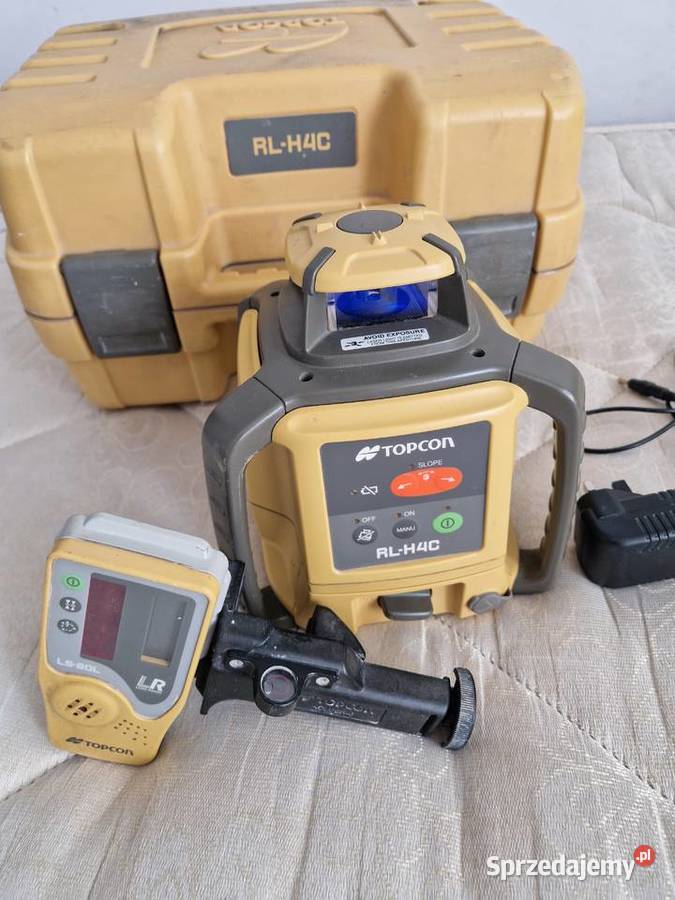 Niwelator obrotowy Topcon RLH4C detektor LS80 Lasery krzyżowe Narzędzia Łagów