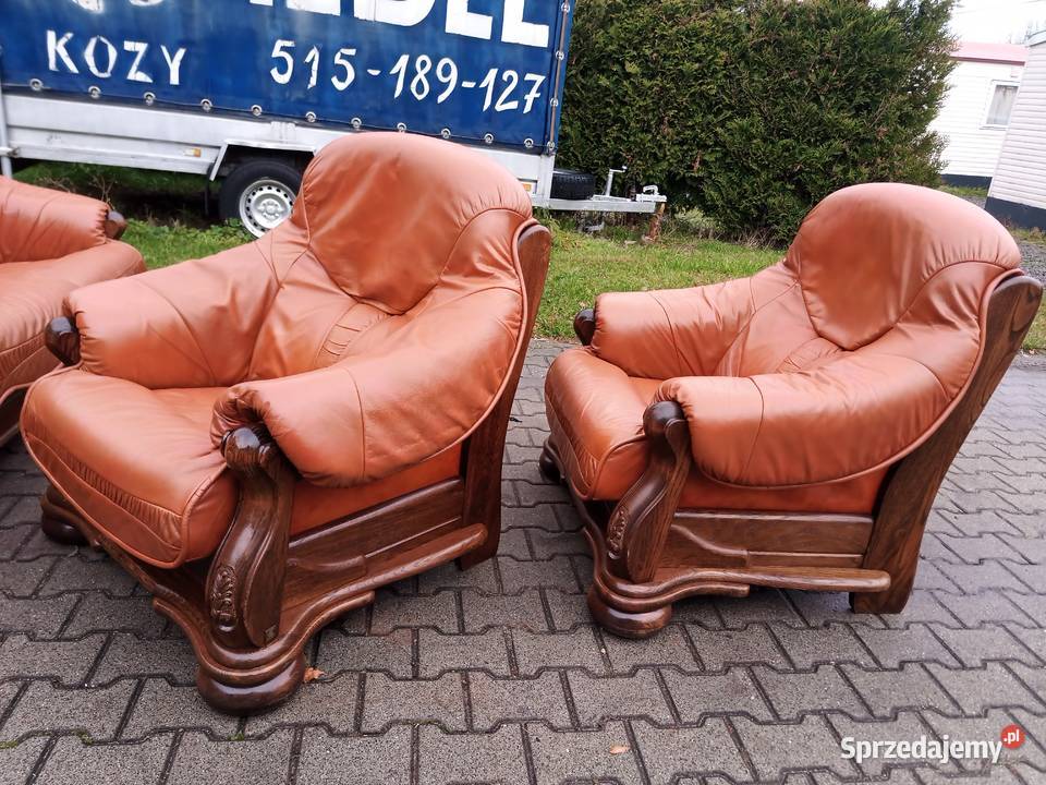 Komplet Wypoczynkowy KLER 3 1 1 i Ława Dąb skóra sprzedam