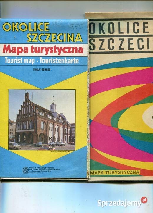 Szczecina 2 mapy turystyczne Rok wydania 1973 Pozostałe zachodniopomorskie Szczecin