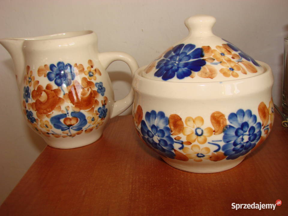 Włocławek fajansowy dzbanek pojemnik Pruszcz Gdański