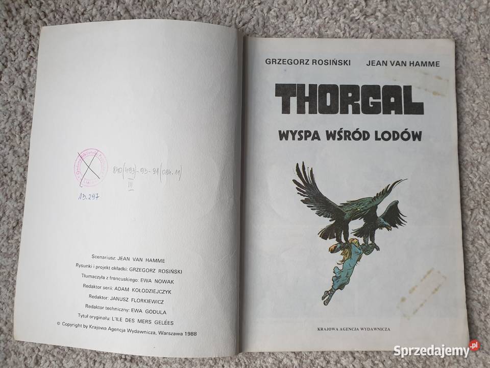 Thorgal Wyspa wśród lodów wydanie 1 KAW 1988 Gdynia