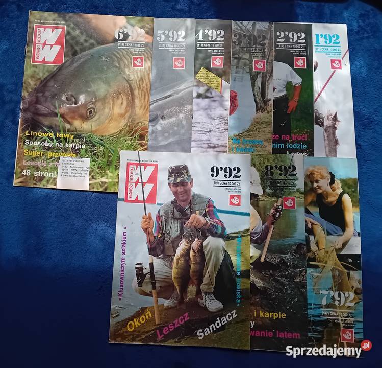 Miesiecznik Wiadomości Wędkarskie rocznik 1992 Koźminek