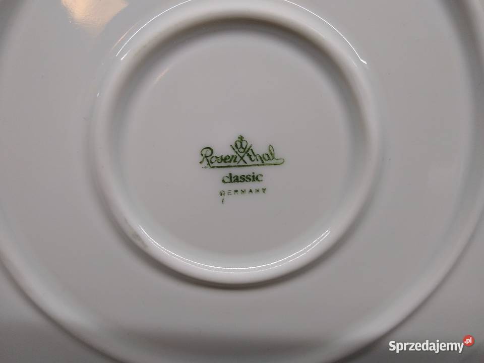 Tortownica na nóżkach Rosenthal Biała Maria Porcelana i szkło Kalisz