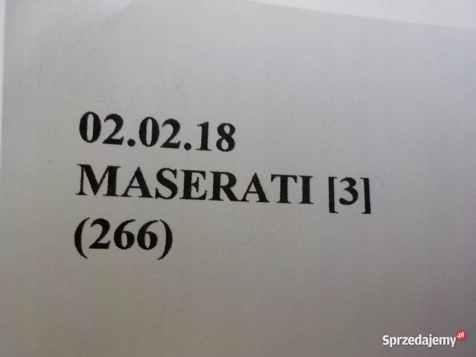 ZAŚLEPKA WLOT NERKA LEWA BŁOTNIKA MASERATI Nowy Tomyśl