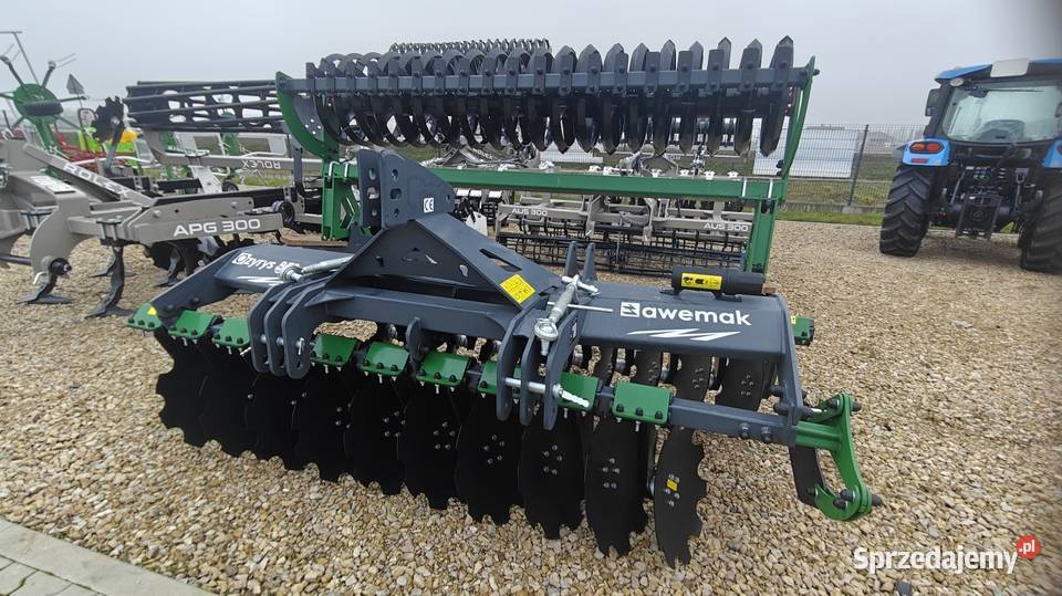 Brona talerzowa 25m z wałem daszkowym AWEMAK nieuszkodzony Agregaty