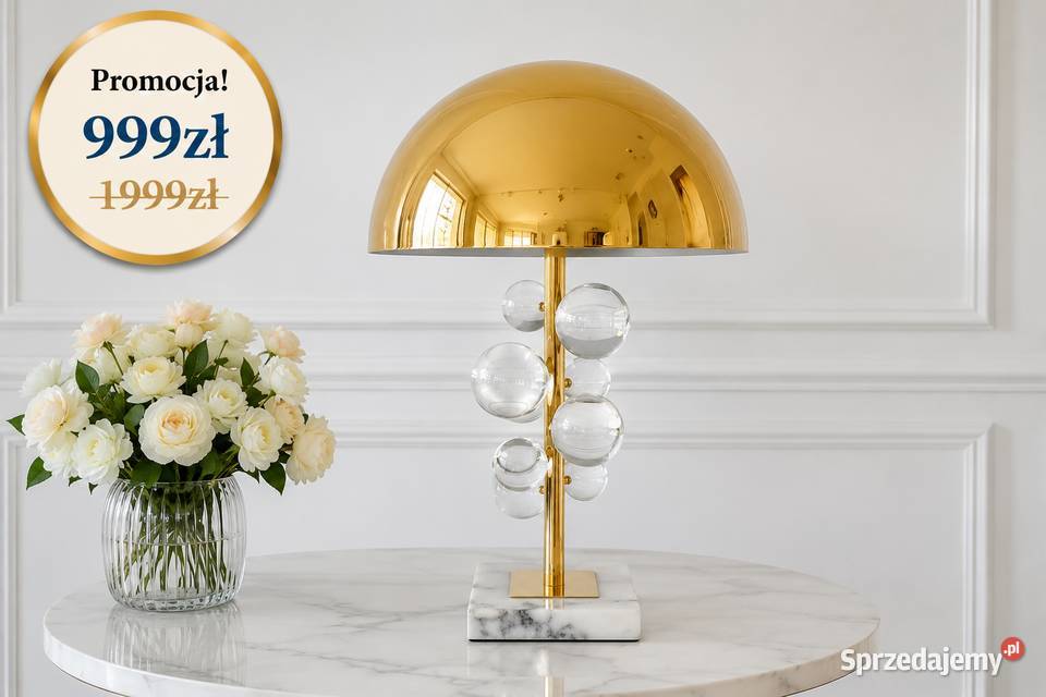 Lampa stołowa glamour ekskluzywna nowoczesna art Warszawa