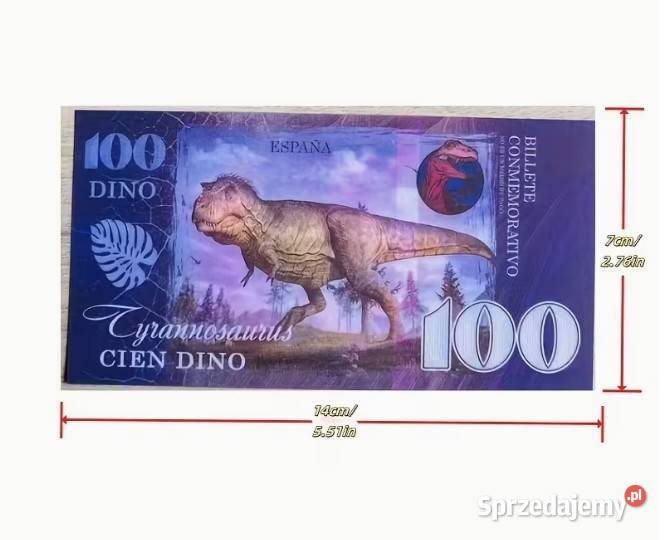 Kolekcjonerski zestaw banknotów z dinozaurami 5
