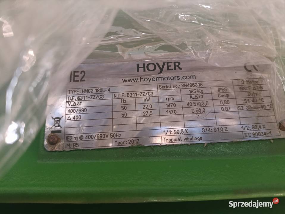 Silnik el HMC2 180L4 B5 275kWS2 3x400V50Hz IE2