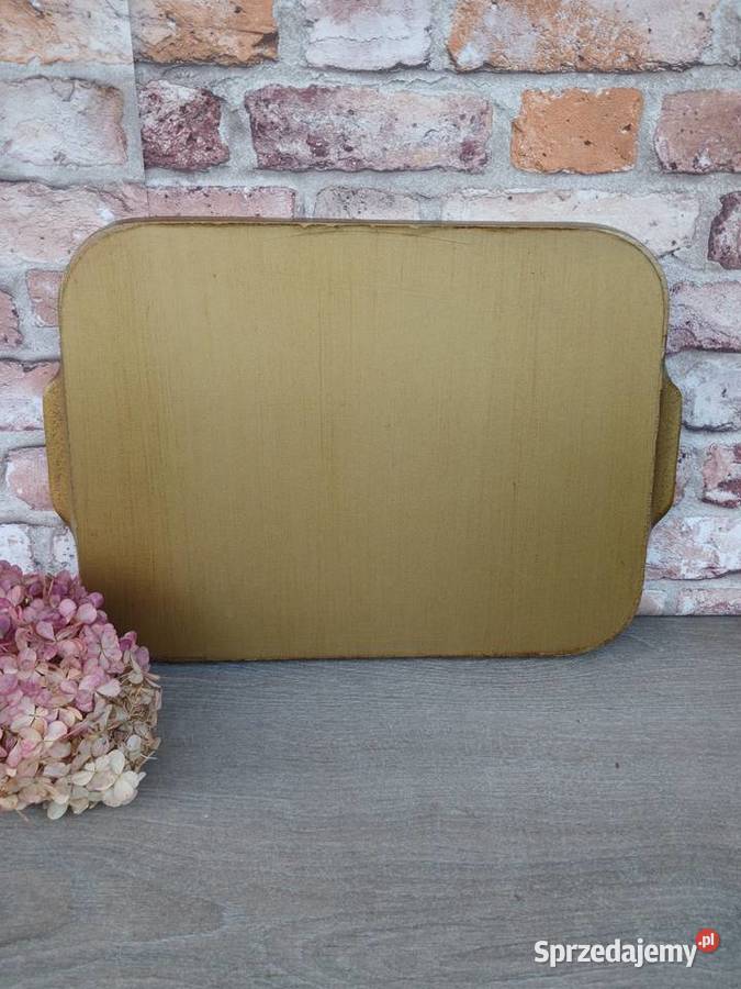 Dekoracja drewniana taca motyw botaniczny 40x30 sprzedam