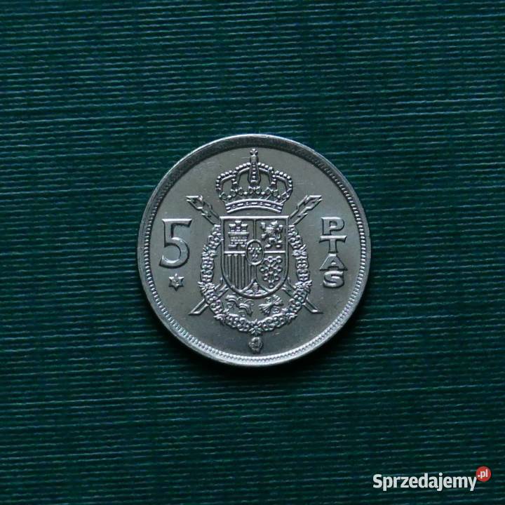 HISZPANIA 5 peset 1975r 76 w gwiazdce Gliwice