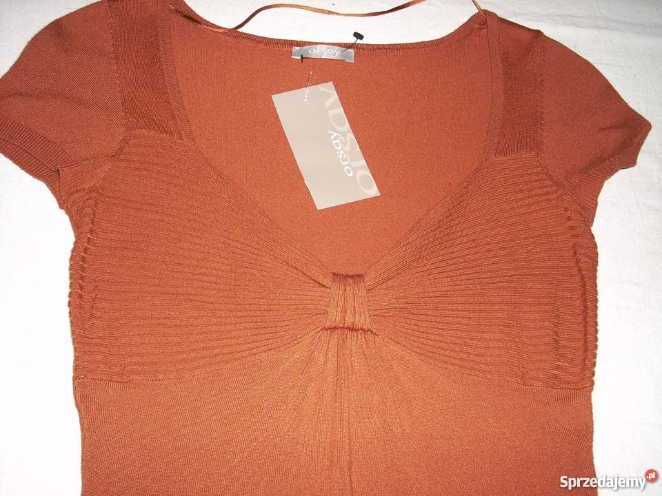 Nowa Karmelowa sukienka Dzianinowa Orsay 34 XS