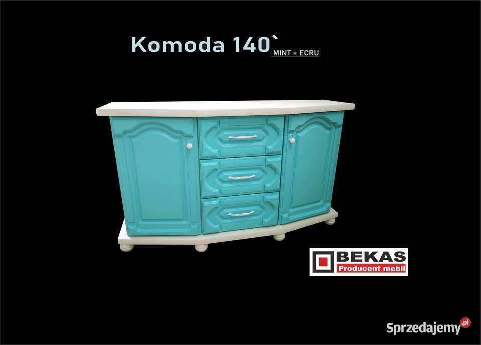 Prześliczna Miętowa Komoda 140 Stylowa 140cm Warszawa
