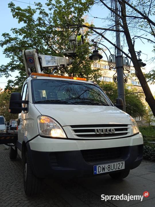 Podnośnik koszowy wynajem usługi zwyżka wycinka dolnośląskie Wrocław