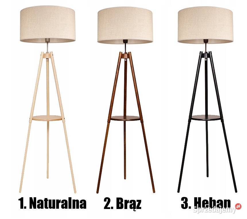 LAMPA STOJĄCA PODŁOGOWA TRÓJNÓG ZE STOLIKIEM Choroszcz