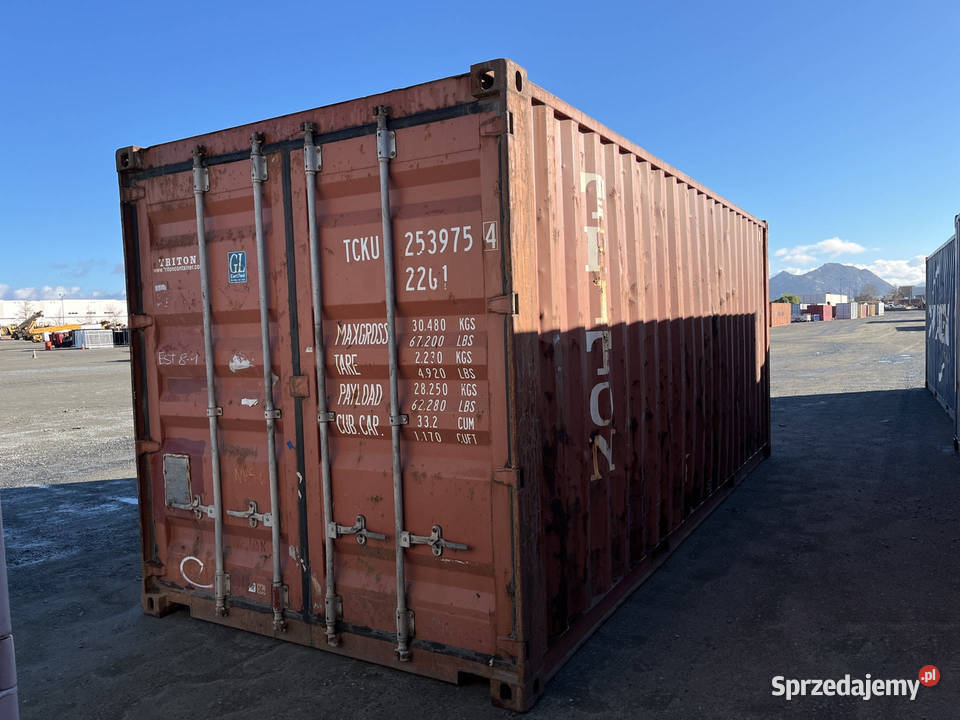 Kontener morski magazynowy 20DV 6 metrowy Magazynowanie Chełmża