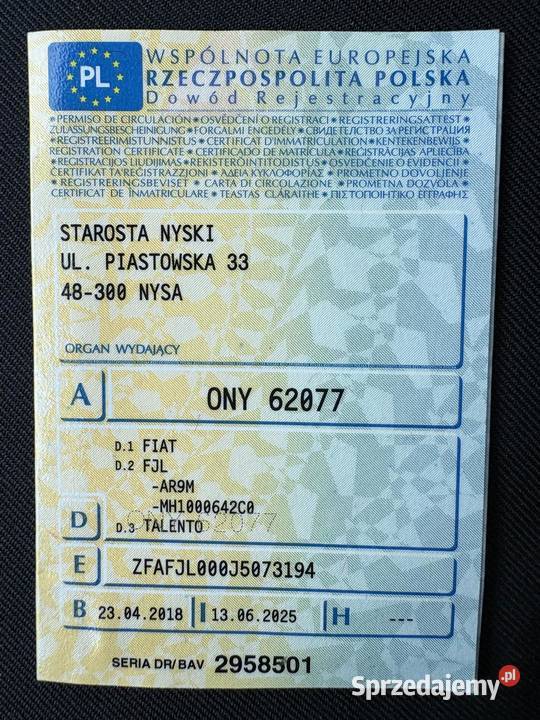 Fiat Tolento 2018 Głuchołazy sprzedam