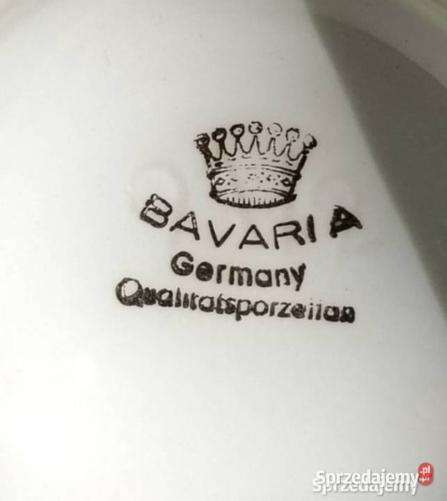 Bawaria z koronąwazon w kwiaty z bawarskiej Pabianice sprzedam