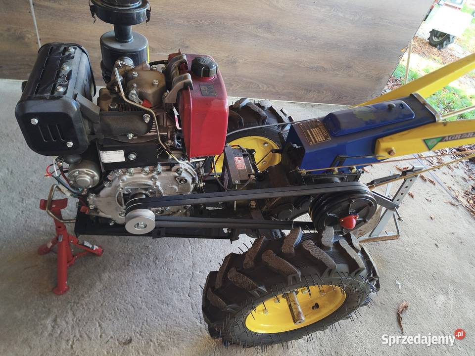 Ciągnik jednoosiowy 14 DIESEL glebogryzarka pług Rypin