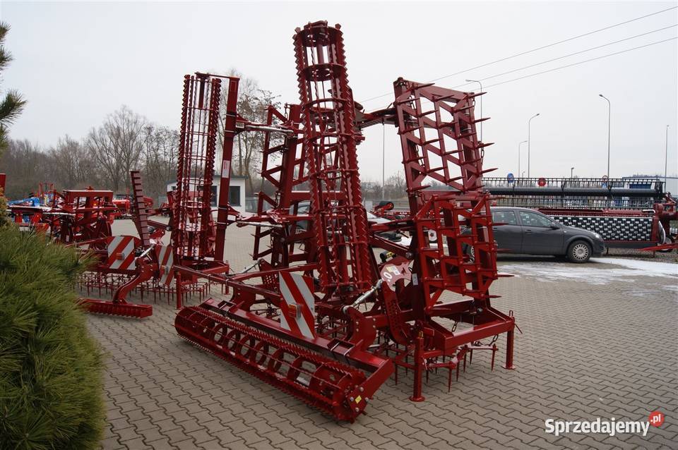 Brony zębowe ciężkie 7 polowe wał strunowy