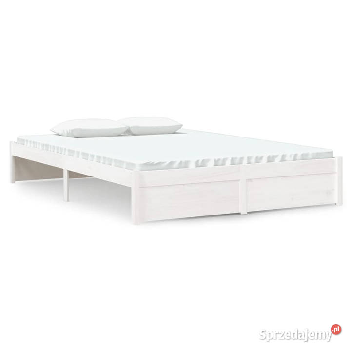 Rama łóżka biała lite drewno 140 x 190 WM814930 mazowieckie Warszawa