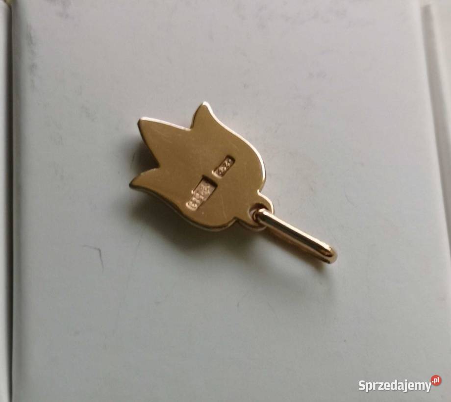 złota zawieszka tulipan złoto 583 Toruń