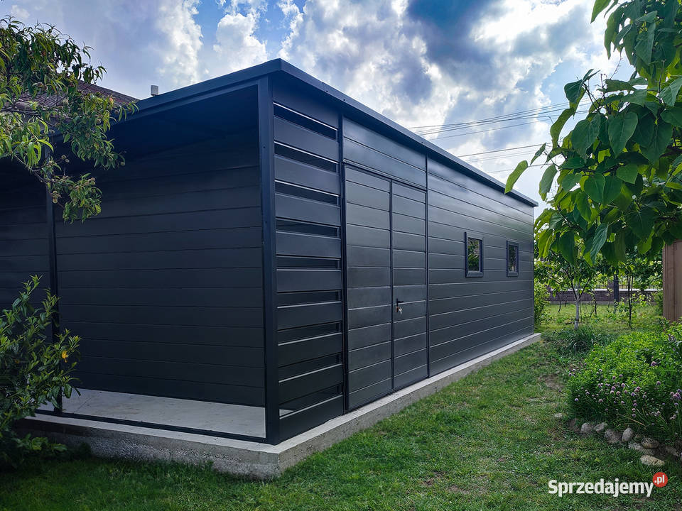 Garaż ocieplany z płyty warstwowej 85m wiatka małopolskie Kraków