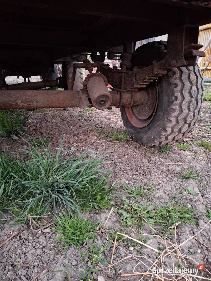 Przyczepa z rozrzutnika dwuosiowego sztywna nowa Przyczepy rolnicze śląskie Lubliniec sprzedam