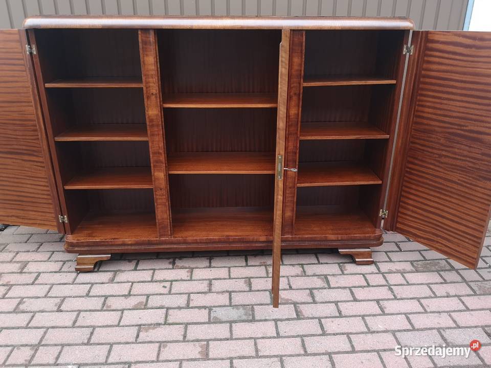 Biblioteka Witryna ARTDECO Orzech Zgrabna Stara