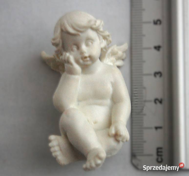 Biały anioł aniołek figurka z żywicy shabby chic Lublin