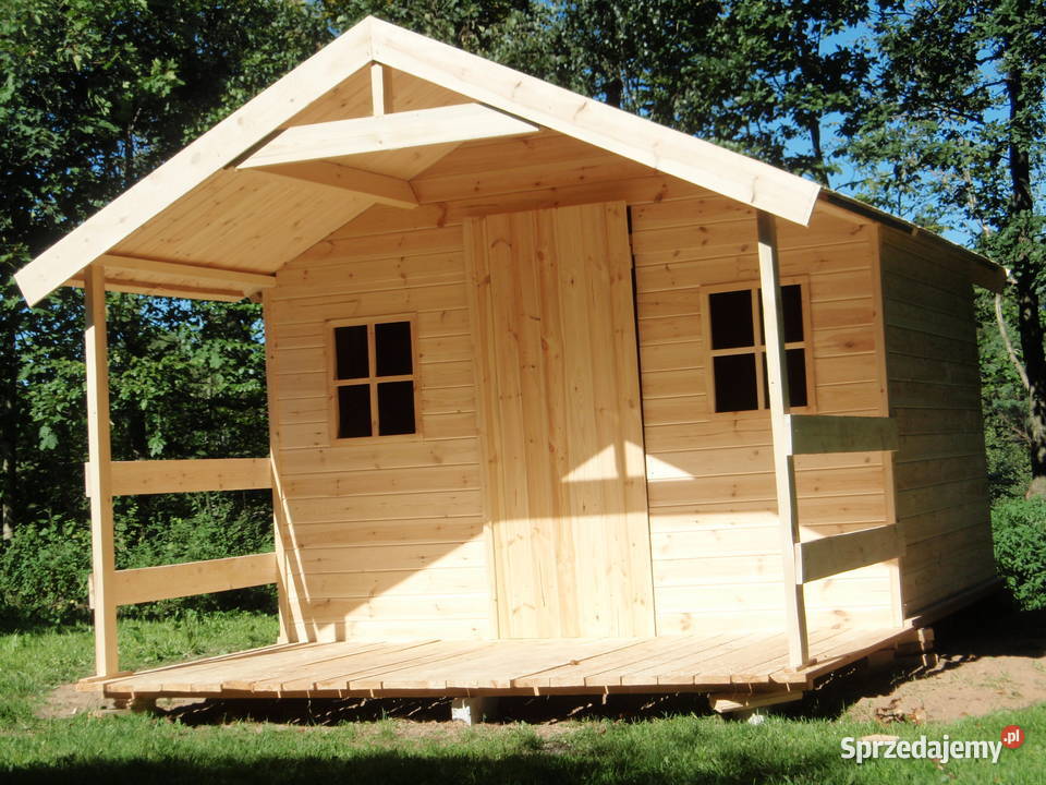 Domek drewniany z tarasem 4m x 3m Podłoga w Gowidlino