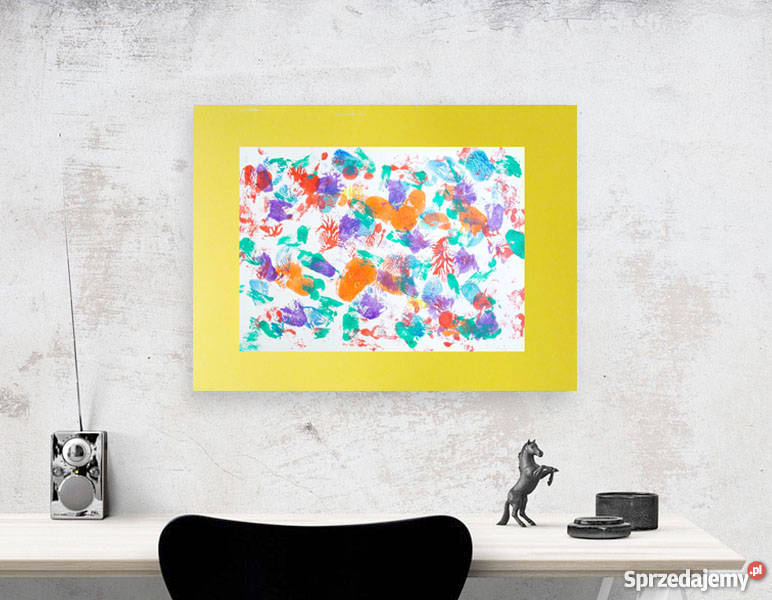kolorowa dekoracja do pokoju grafika na ścianę Gdańsk