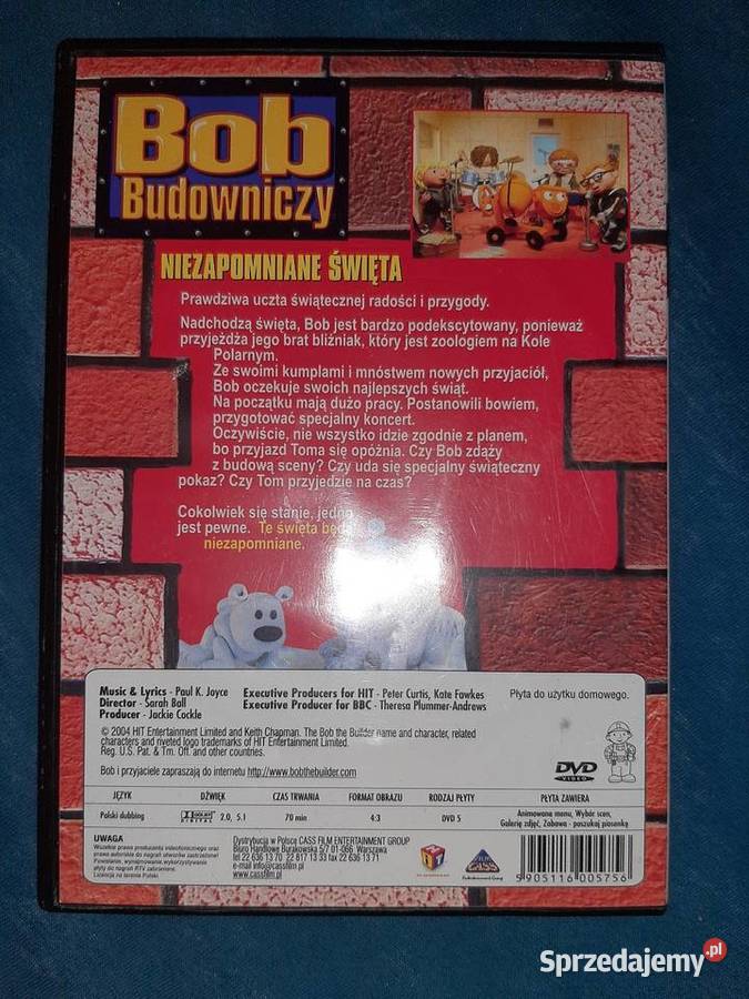 Bob Budowniczy Nieżapomniane Święta Płyta DVD Inowrocław