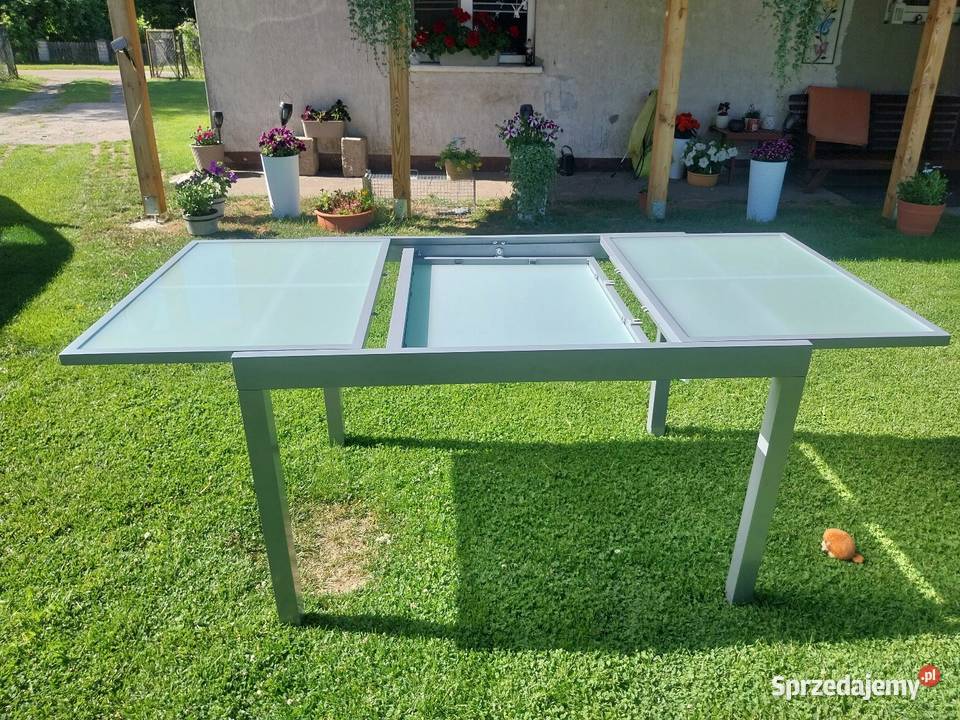 Stół ogrodowy szary Mieszałki