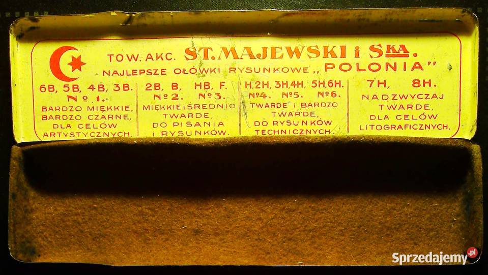 Metalowe pudełko na ołówki Polonia o twardości Pozostałe