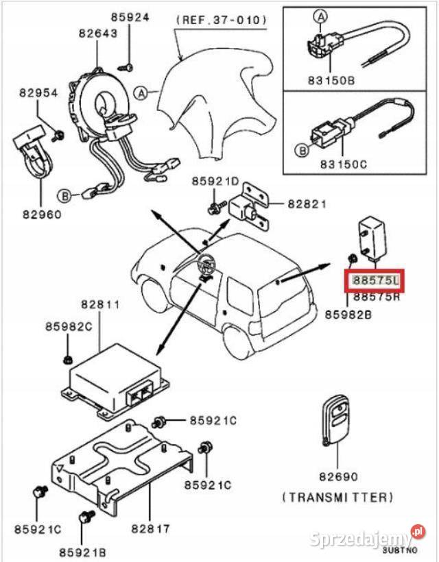 CZUJNIK UDERZENIOWY MITSUBISHI PAJERO 9900 ORYG lubelskie