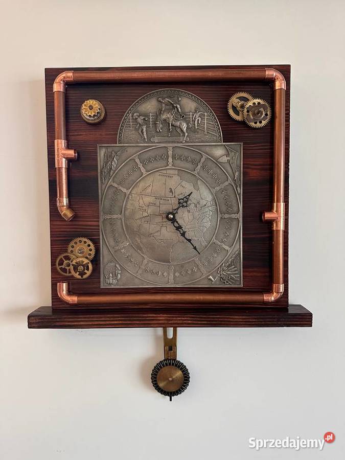 Zegar wiszący w stylu loftowym śląskie Tychy