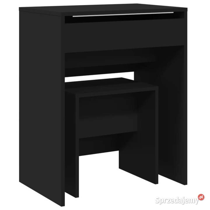 Toaletka ze stołkiem czarna 60x40x1135 WM848214 mazowieckie Warszawa