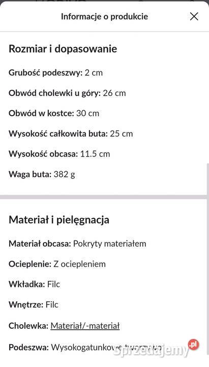 Botki Jenny Fair tkanina dolnośląskie Bolesławiec