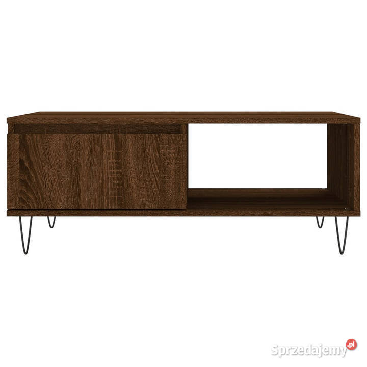 Stolik kawowy brązowy dąb 90x60x35 materiał mazowieckie Warszawa