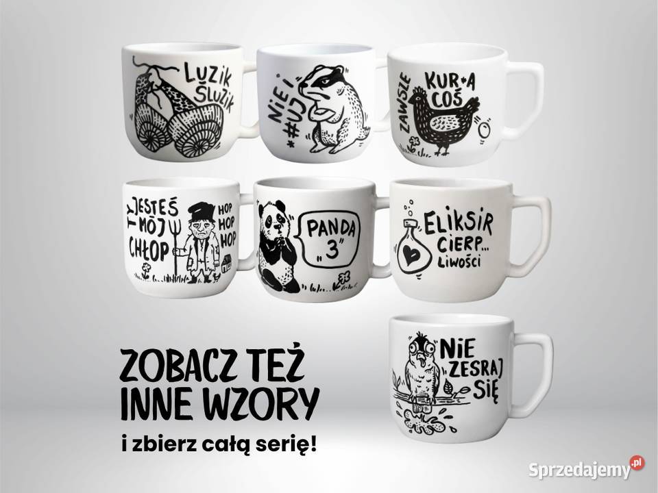 Kubek Ceramiczny Ręcznie Malowany SROCZKA 300ml