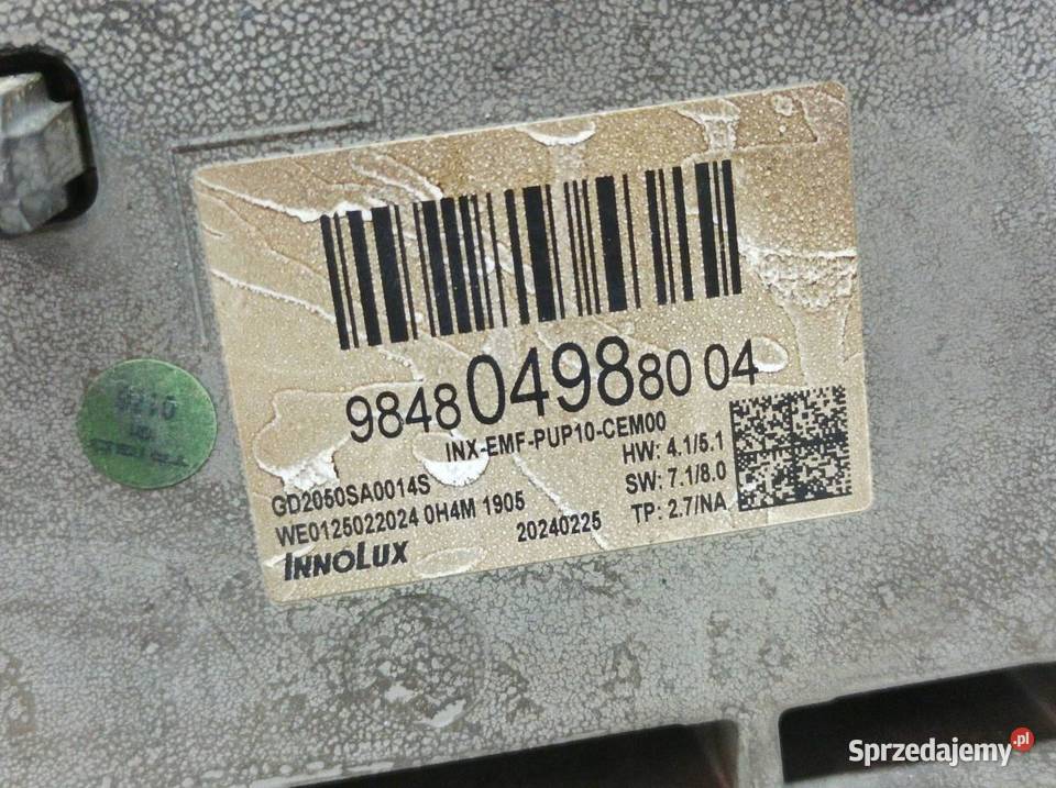 WYŚWIETLACZ 9842958580 9848049880 Opel Astra VI świętokrzyskie