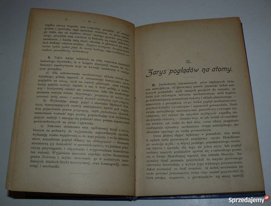 Pogląd na ustrój przyrody unikat 1900 r
