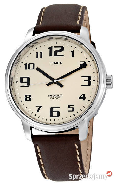 Zegarek Timex Męski 43mm Indiglo 50M Pasek Ecru sprzedam