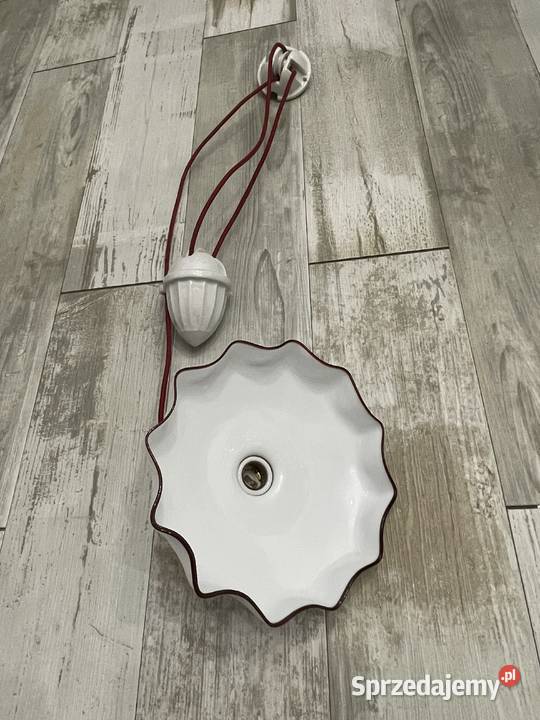 Stara lampa wisząca kuchenna z przeciwwagą