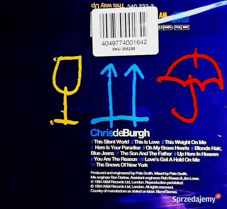 CD Nowa Wspaniały Album CD CHRIS de BURGH This 1 płyta Gliwice