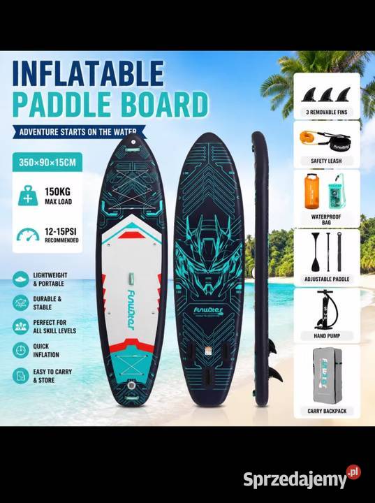 Nowa deska Sup Funwater 350 Surfing, windsurfing, kitesurfing