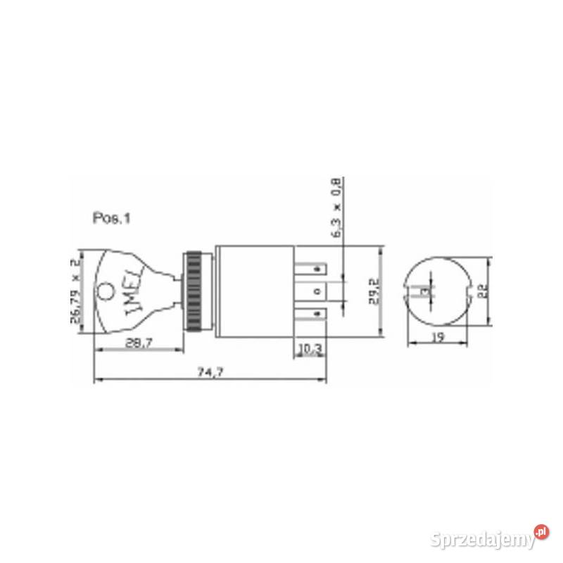 Stacyjka 2pozycyjna 04058 Do maszyn uprawowych